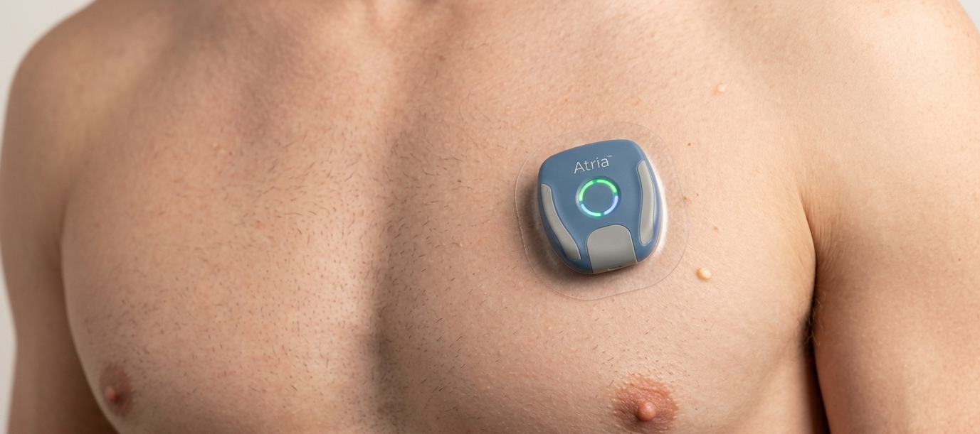 Atria 21-Day patch worn on the chest